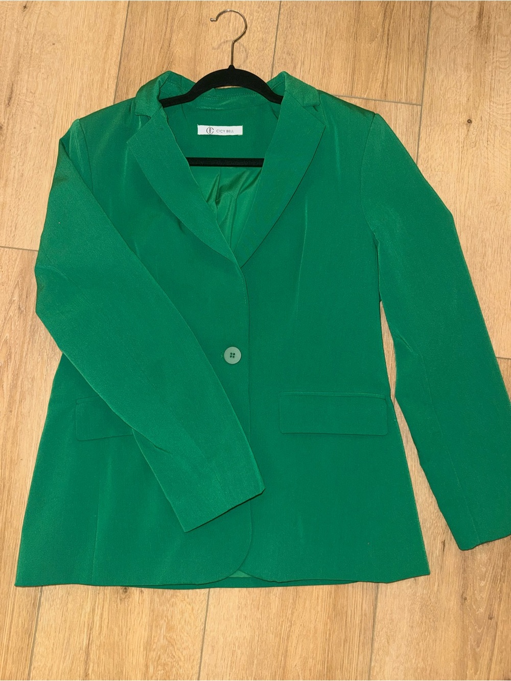 Cynthia Rowley Emerald Green Single-Button Blazer
